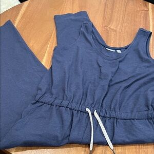 zella Navy Blue Sleeveless Jumpsuit